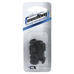 Custom Accessories Custom Black Nylon License Plate Fasteners