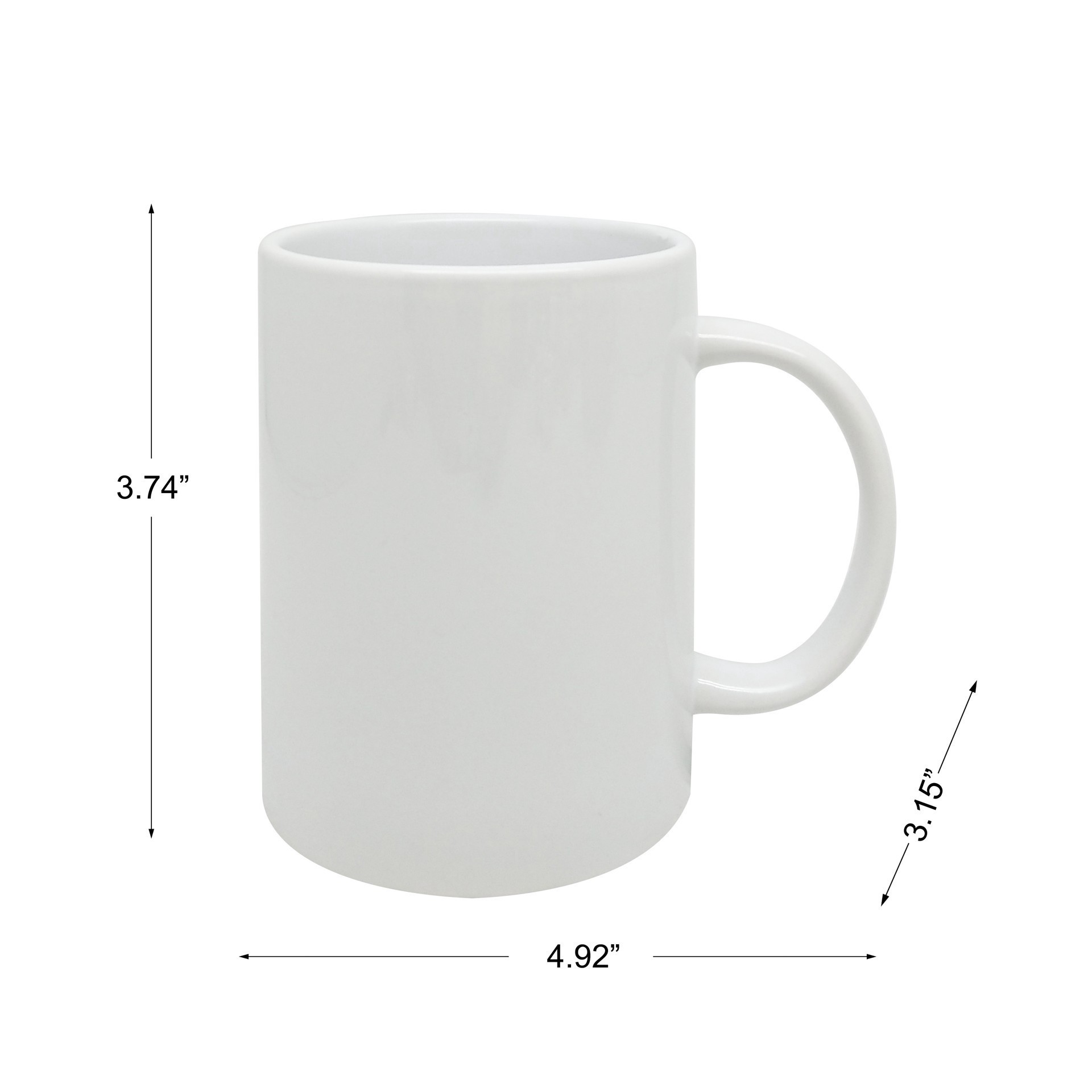 slide 3 of 6, 15oz. White Ceramic Sublimation Mugs, 6ct. By Make Market, 6 ct