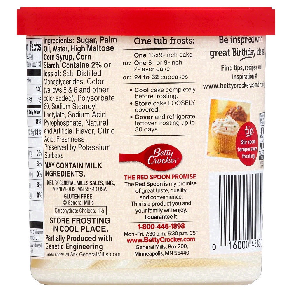 slide 67 of 154, Betty Crocker Gluten Free Vanilla Frosting, 16 oz, 16 oz