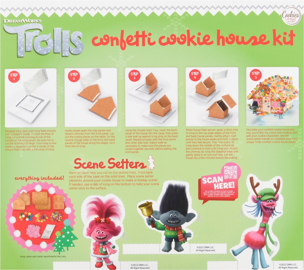 slide 5 of 14, Cookies United DreamWorks Trolls Confetti Cookie House Kit 29 oz, 29 oz