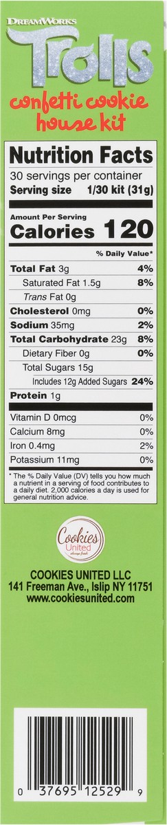 slide 8 of 14, Cookies United DreamWorks Trolls Confetti Cookie House Kit 29 oz, 29 oz