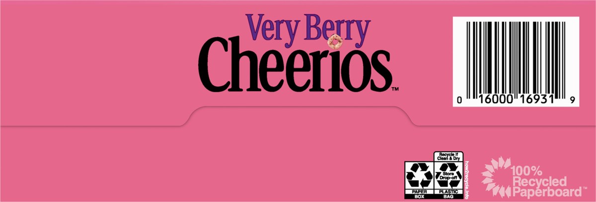 slide 5 of 9, Cheerios Very Berry Cheerios, Heart Healthy Gluten Free Breakfast Cereal, Made with Whole Grain Oats, Family Size, 18.6 oz, 18.6 oz