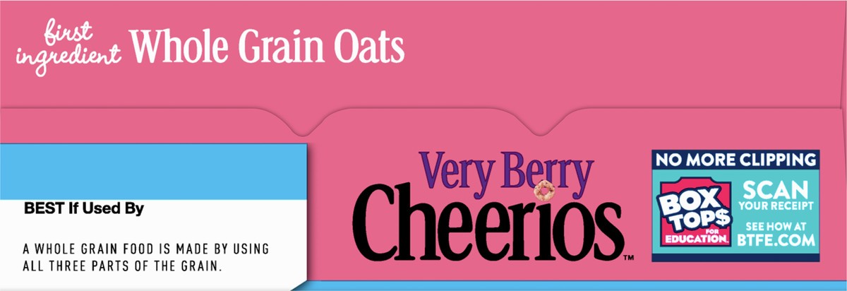 slide 3 of 9, Cheerios Very Berry Cheerios, Heart Healthy Gluten Free Breakfast Cereal, Made with Whole Grain Oats, Family Size, 18.6 oz, 18.6 oz