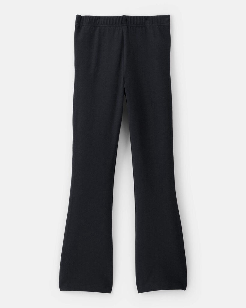 slide 2 of 3, Carter's Carters Kid Solid Cotton Flare Stretch Leggings - Black Black 8, 1 ct