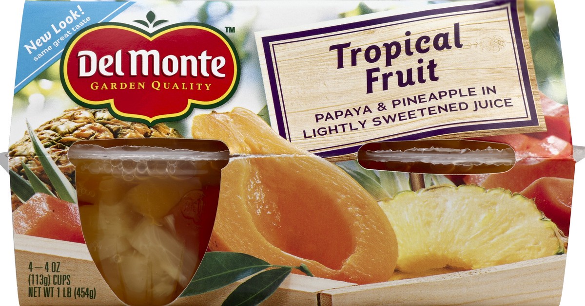 slide 4 of 4, Del Monte Tropical Fruit 4 ea, 4 ct