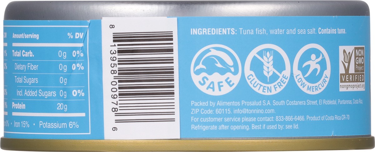 slide 2 of 12, Tonnino Solid in Spring Water Yellowfin Tuna 4.94 oz, 4.94 oz