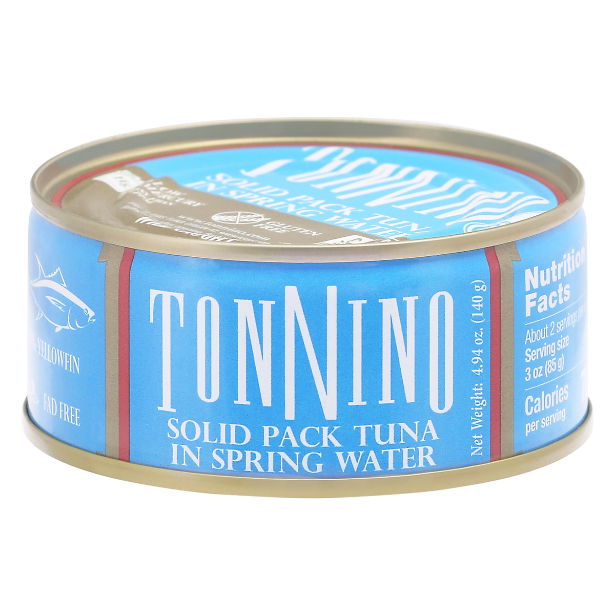 slide 1 of 1, Tonnino Solid Tuna Fillets In Spring Water, 4.9 oz