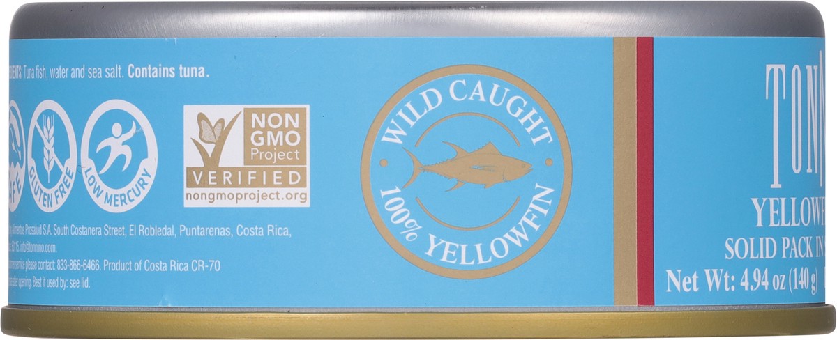 slide 6 of 12, Tonnino Solid in Spring Water Yellowfin Tuna 4.94 oz, 4.94 oz