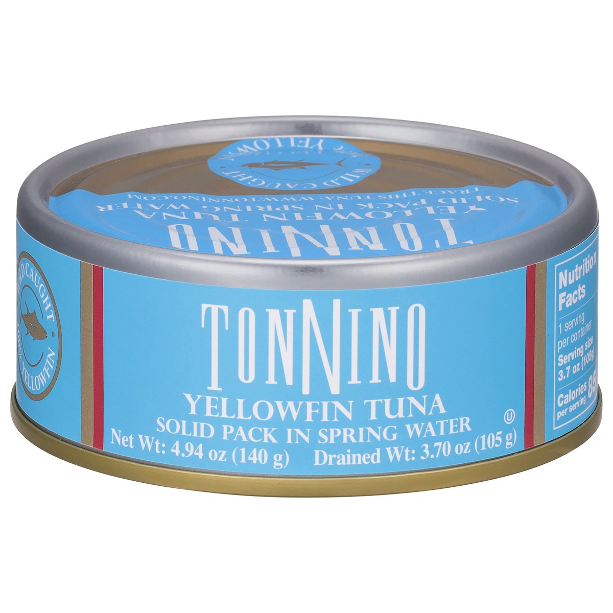 slide 1 of 12, Tonnino Solid in Spring Water Yellowfin Tuna 4.94 oz, 4.94 oz