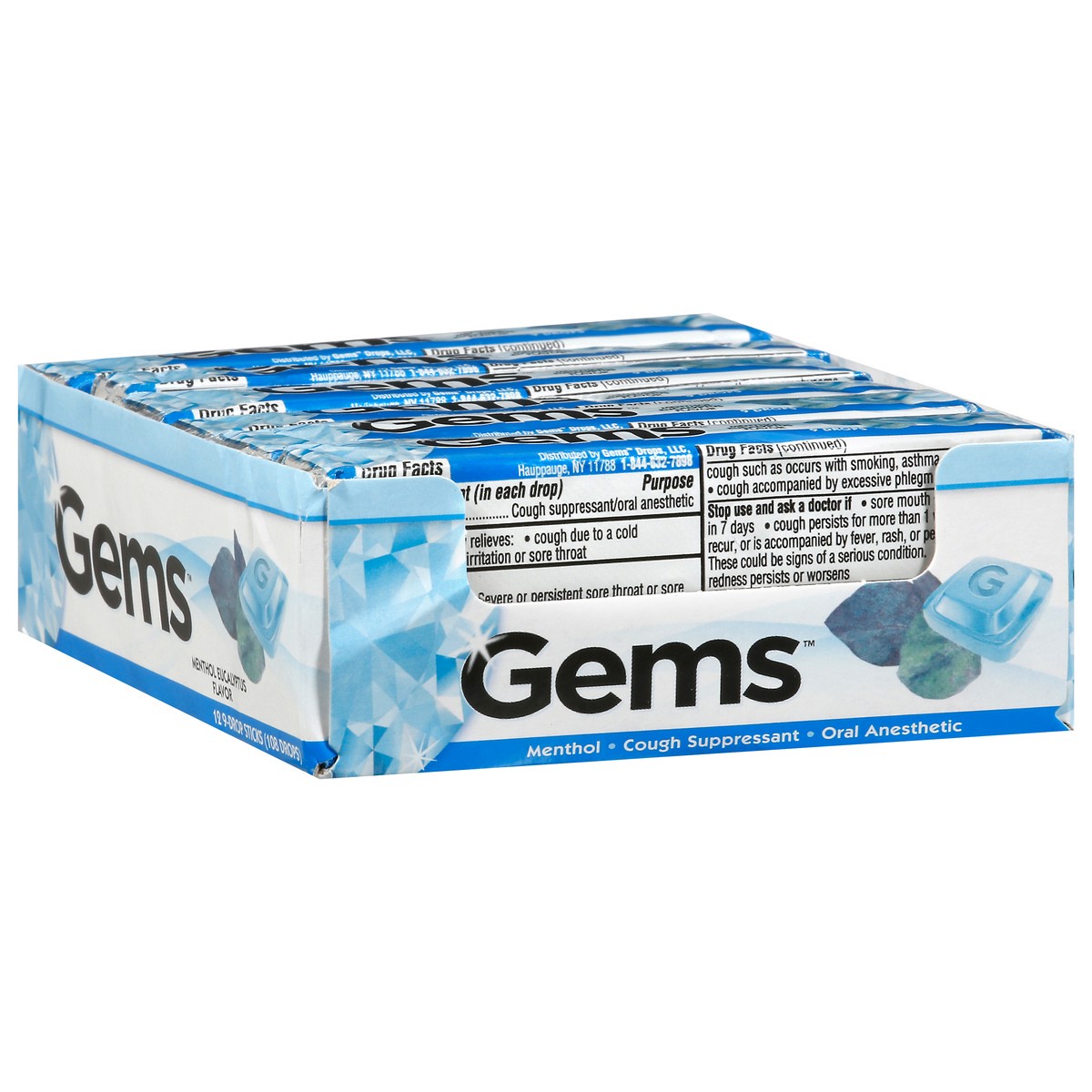 slide 10 of 13, Gems Hny Lem Cough Drops, 9 ct