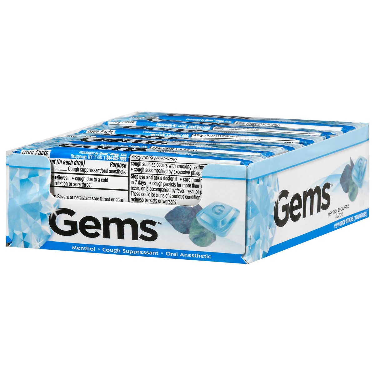 slide 7 of 13, Gems Hny Lem Cough Drops, 9 ct