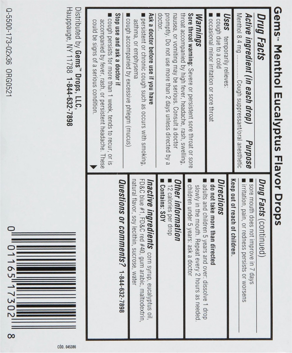 slide 8 of 13, Gems Hny Lem Cough Drops, 9 ct