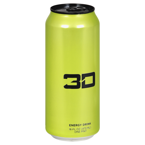 slide 1 of 1, 3D Energy Green Energy Drink, 16 oz