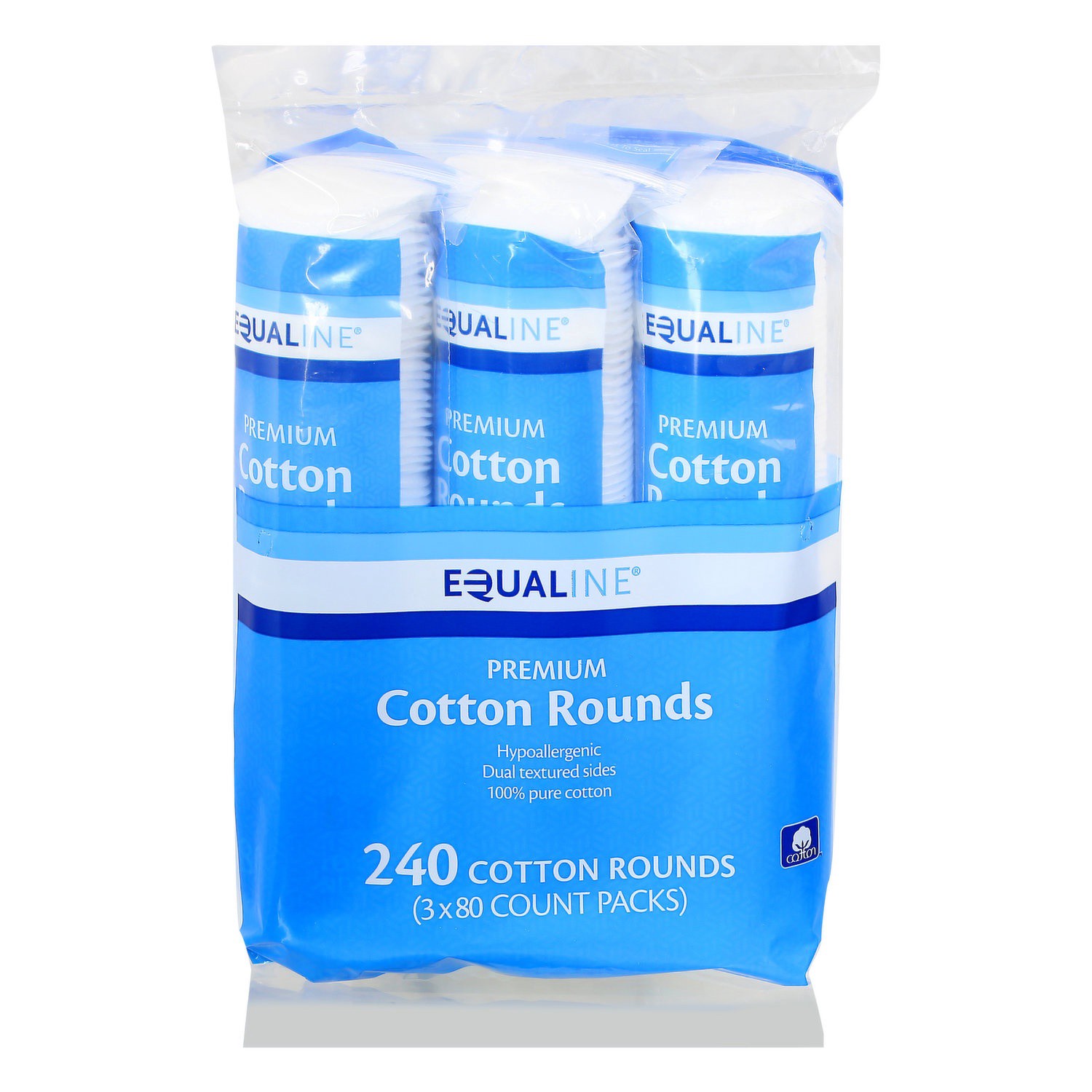 slide 1 of 1, Equaline Cotton Rounds, 240 ct