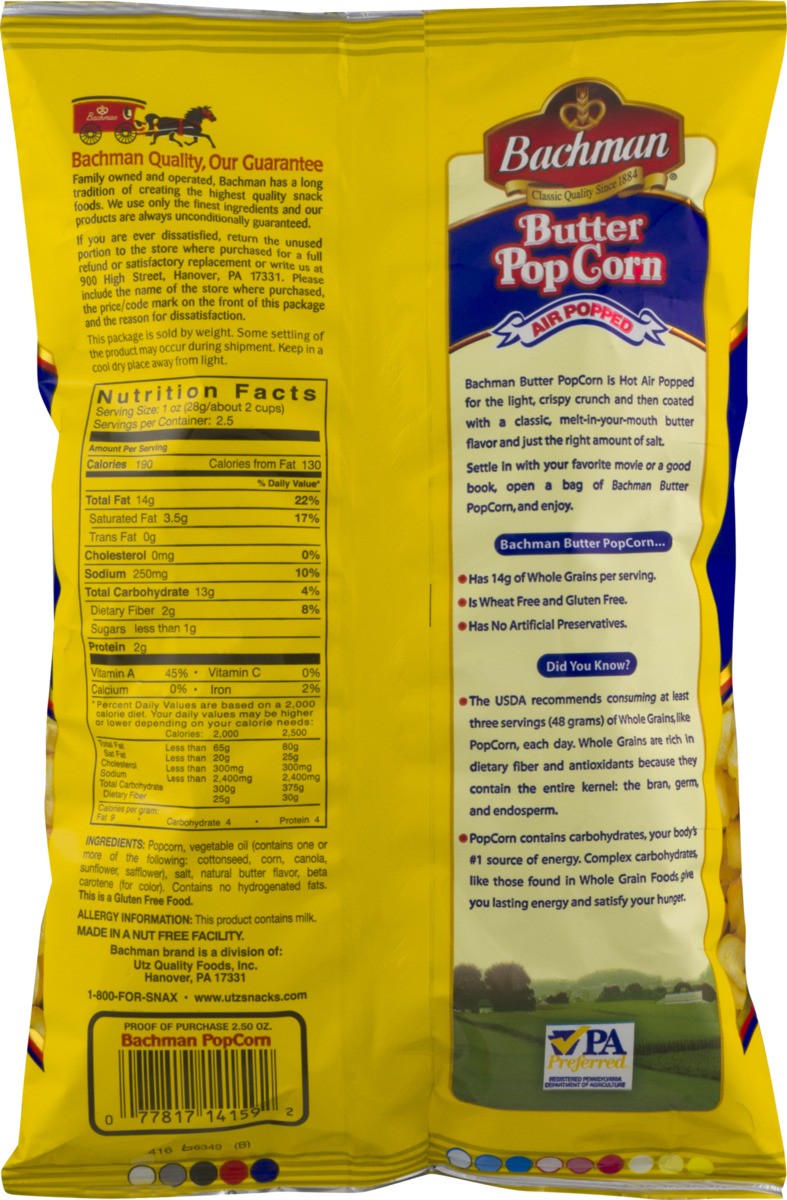 slide 9 of 9, Bachman Backman Popcorn, 2.5 oz