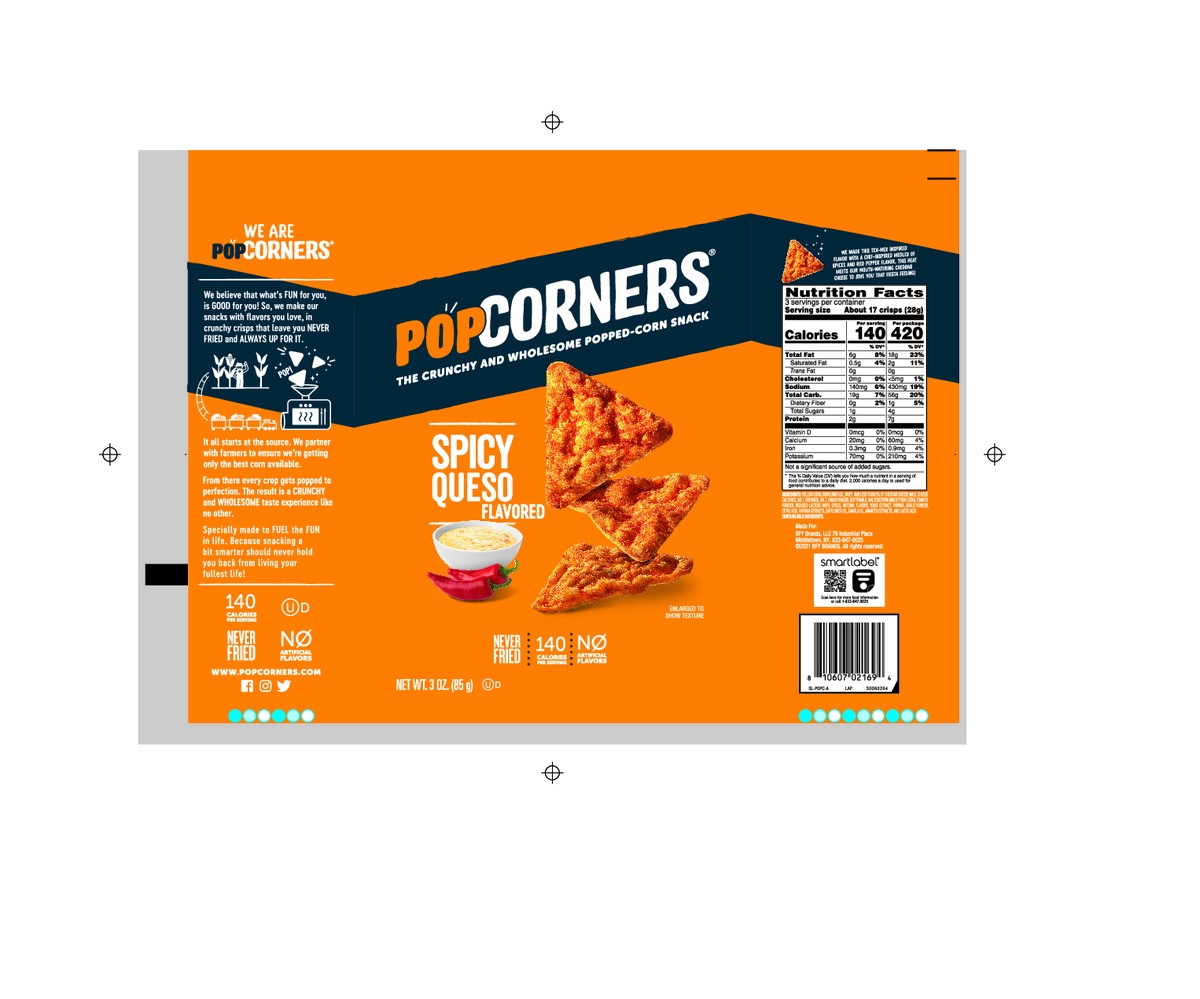 slide 9 of 9, PopCorners The Crunchy And Wholesome Popped-Corn Snack Spicy Queso Flavored 3 Oz, 3 oz