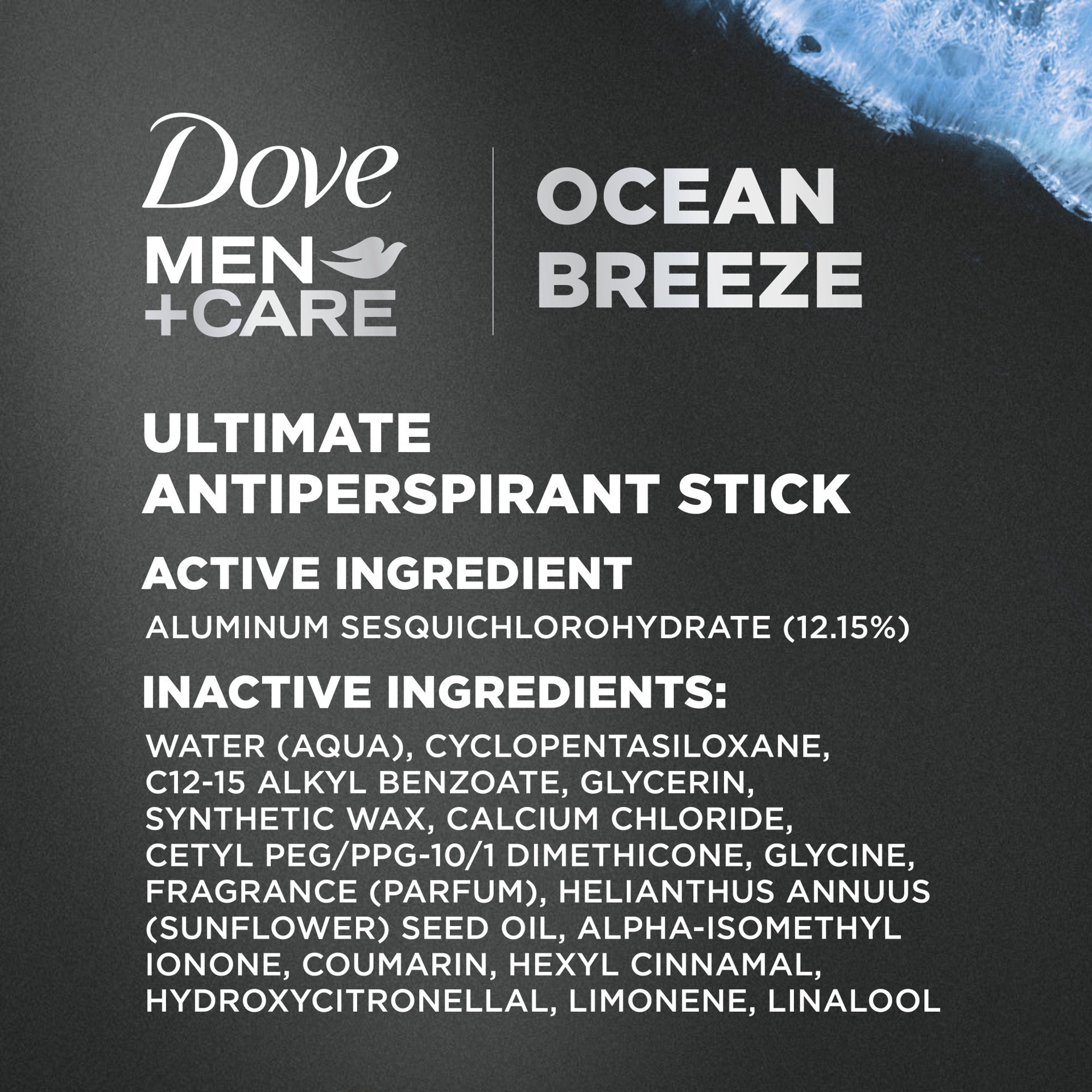 slide 2 of 4, Dove Men+Care Dove Men + Care Ultimate Smooth Glide Solid Antiperspirant Ocean Breeze, 2.6 oz