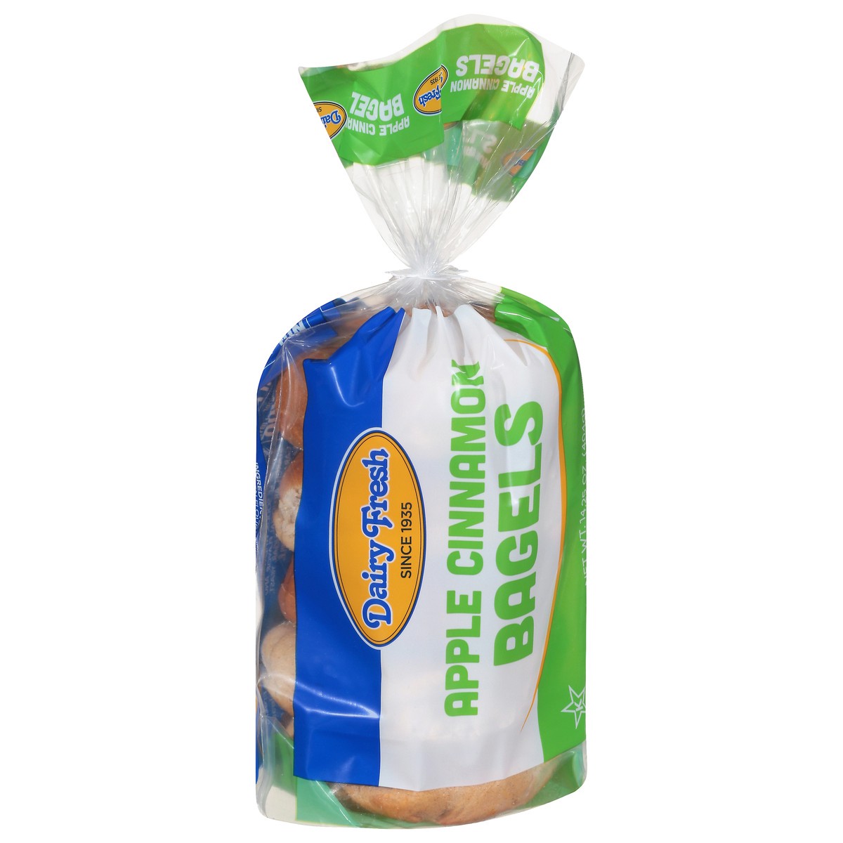 slide 3 of 9, Dairy Fresh Apple Cinnamon Bagels 5 ea, 14.5 oz