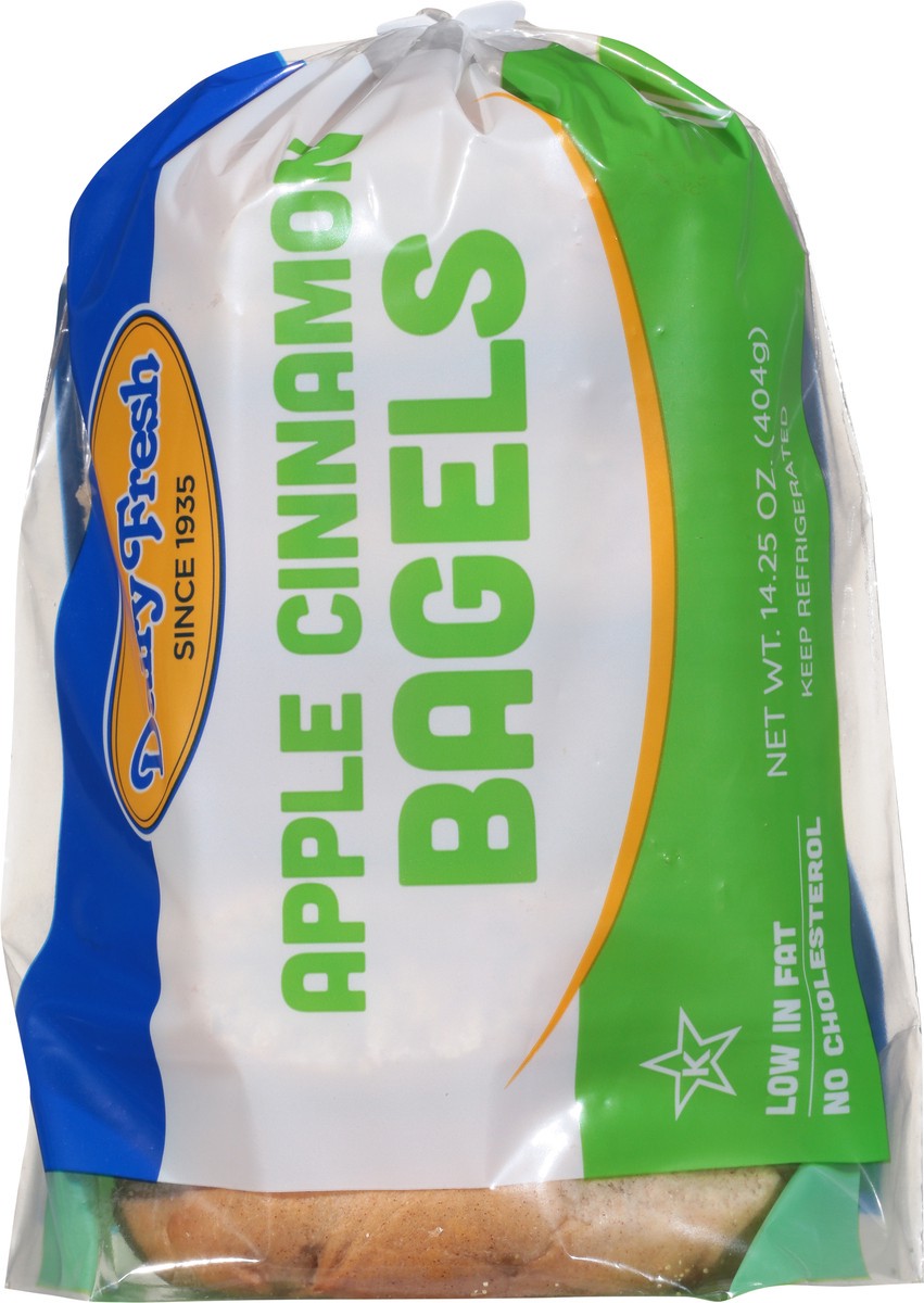 slide 5 of 9, Dairy Fresh Apple Cinnamon Bagels 5 ea, 14.5 oz