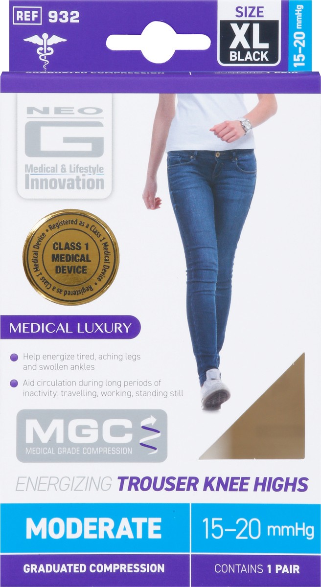slide 4 of 13, Neo G XL Moderate Energizing Trouser Knee Highs 1 Pair, 1 ct