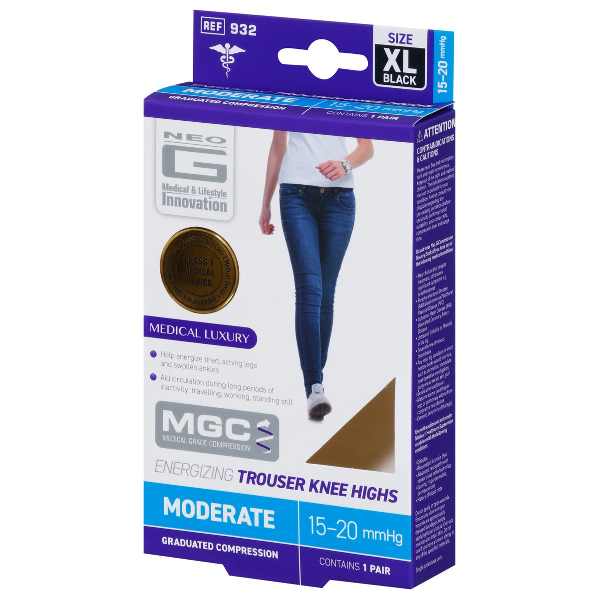 slide 11 of 13, Neo G XL Moderate Energizing Trouser Knee Highs 1 Pair, 1 ct