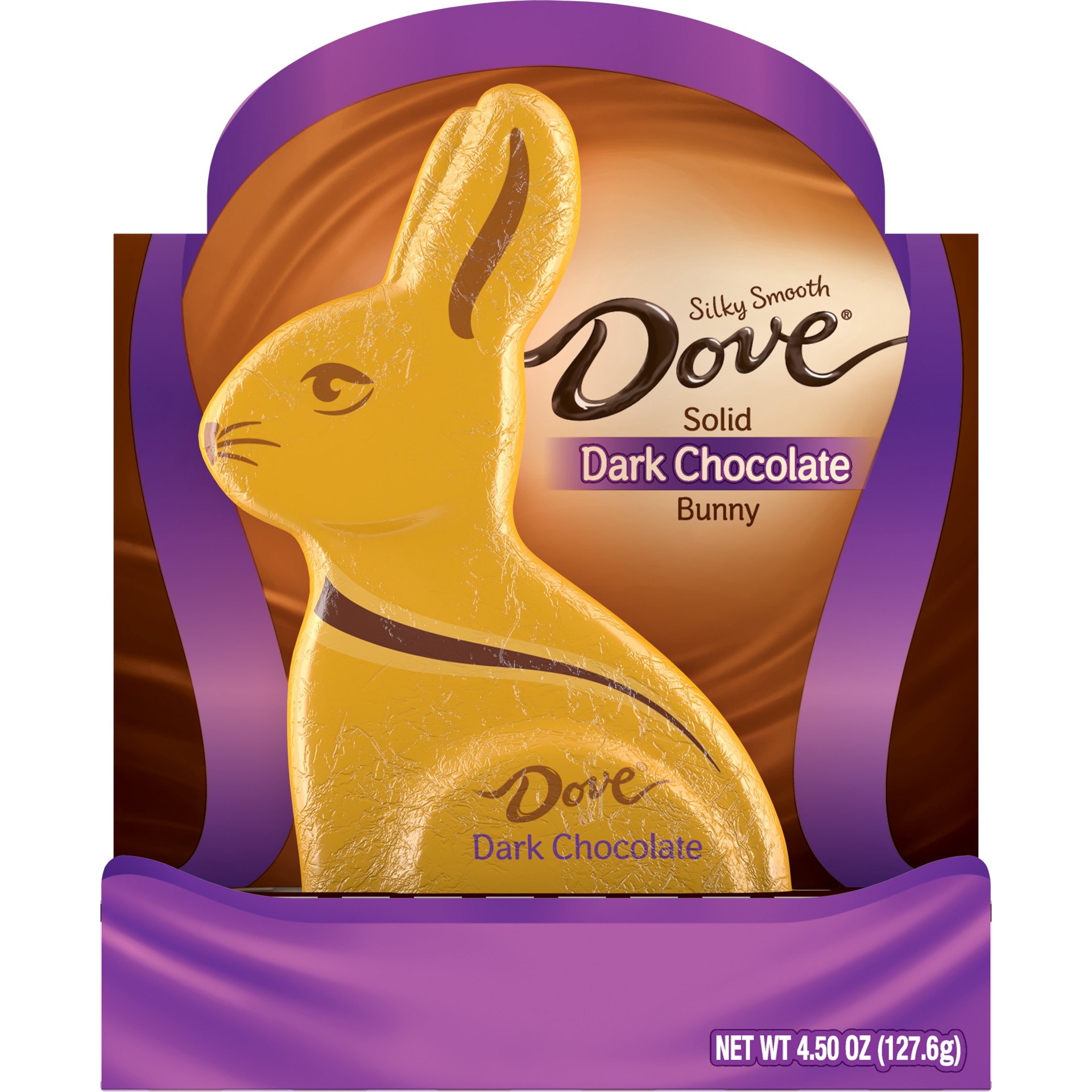 slide 1 of 8, DOVE Easter Bunny Dark Chocolate Candy Gift, 4.5 oz, 4.5 oz