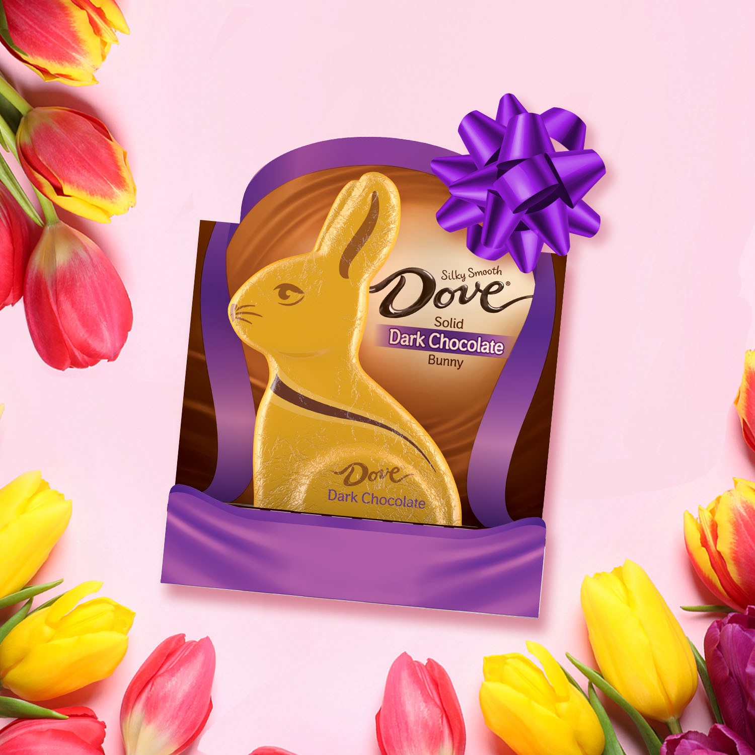 slide 7 of 8, DOVE Easter Bunny Dark Chocolate Candy Gift, 4.5 oz, 4.5 oz