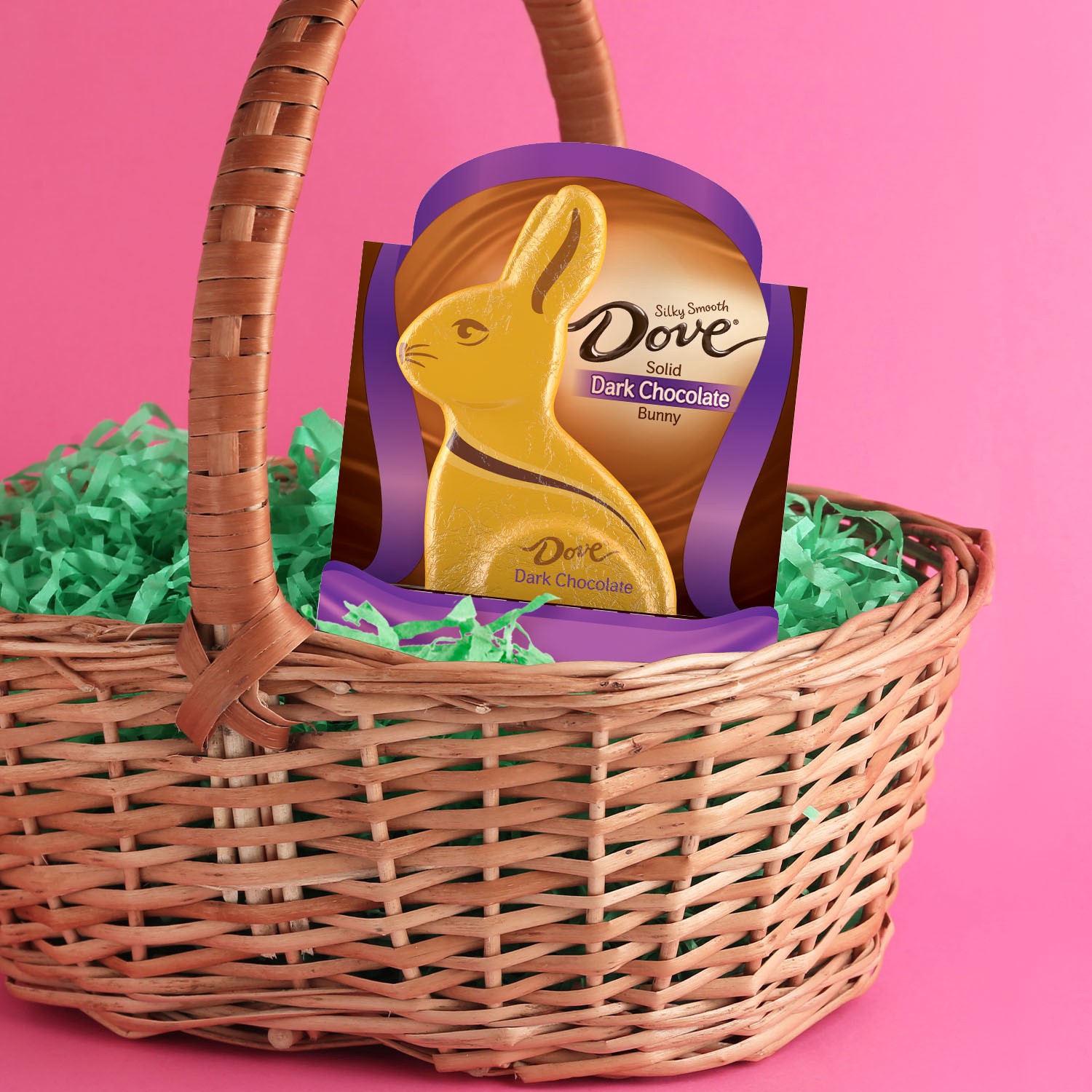 slide 4 of 8, DOVE Easter Bunny Dark Chocolate Candy Gift, 4.5 oz, 4.5 oz