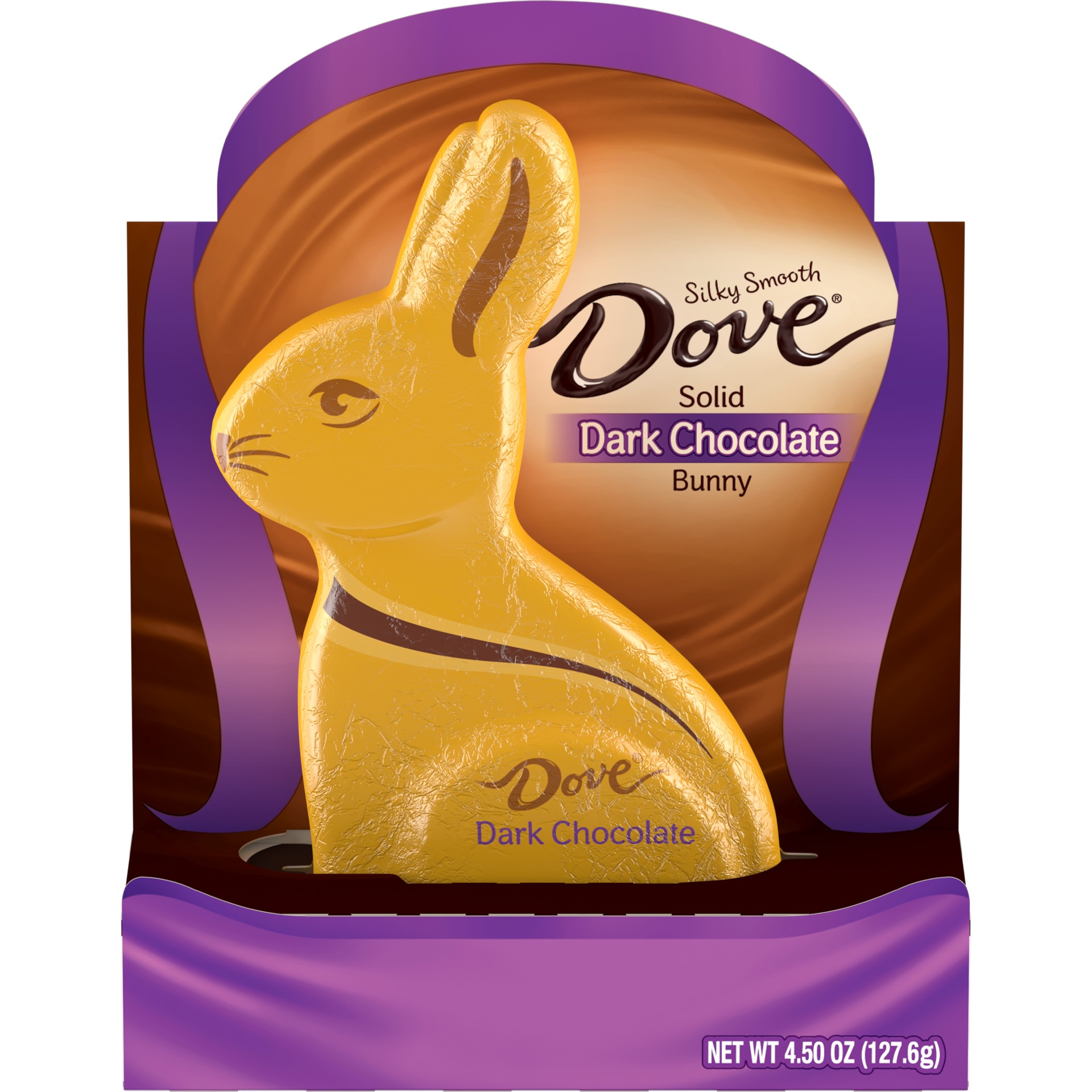 slide 1 of 7, Dove Dark Chocolate Easter Bunny, 4.5 oz