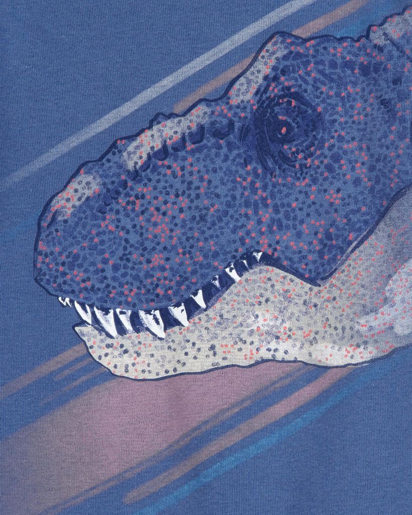 slide 2 of 3, Carter's Kid 4-Piece Dinosaur Cotton Pajamas Blue/White 12, 1 ct