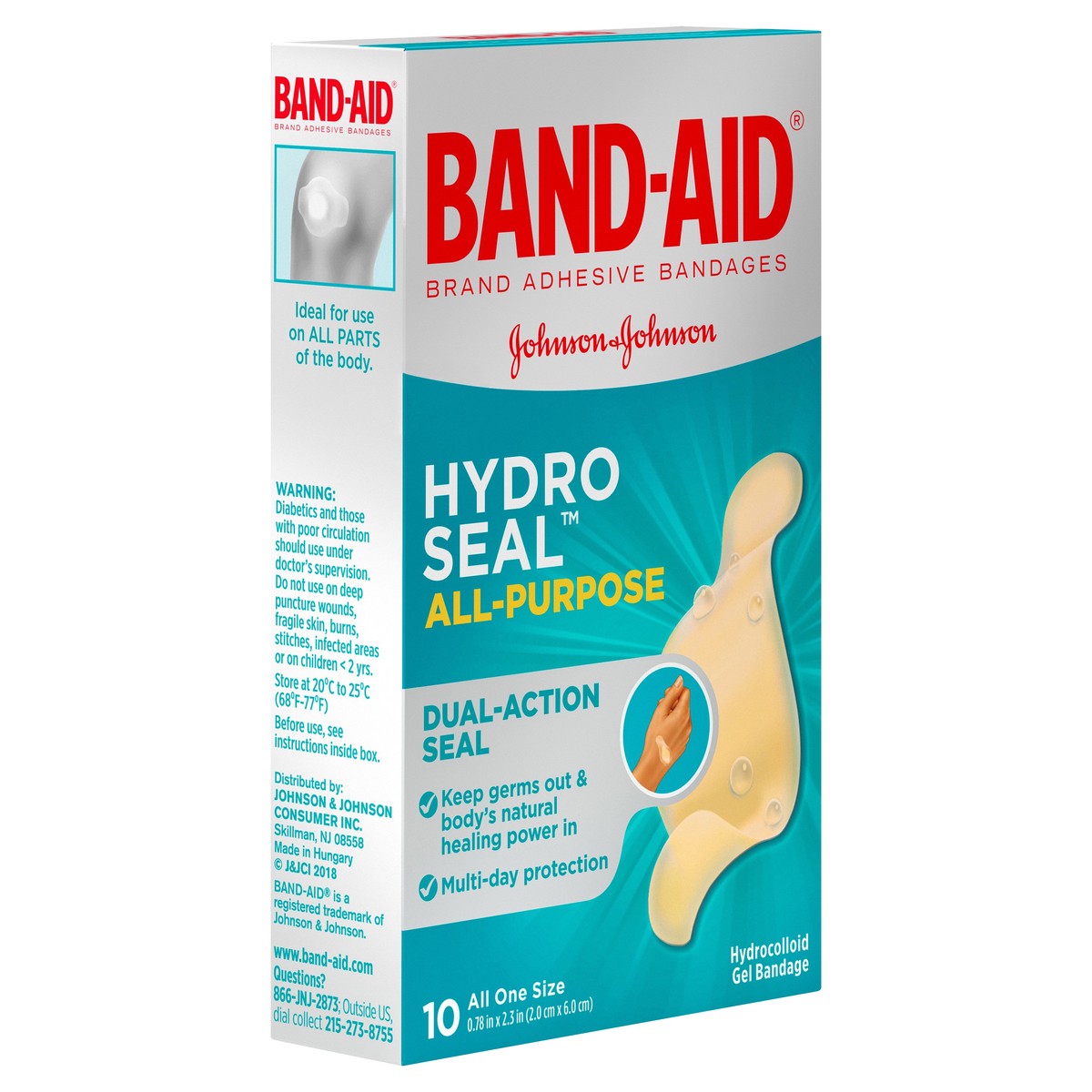 slide 2 of 5, BAND-AID Hydro Seal Adhesive Bandages for Wound Care and Blisters, All Purpose Waterproof Bandages for Cuts and Scrapes, 10 Count, 10 ct
