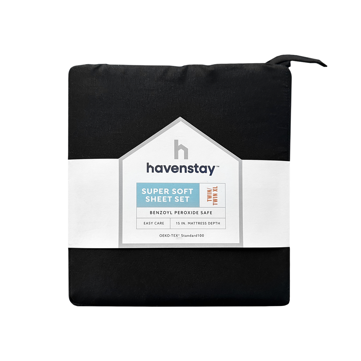 slide 1 of 13, Havenstay Sheets, Twin/Twin XL, Black, twin/txlarge