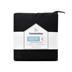 Havenstay Sheets, Twin/Twin XL, Black