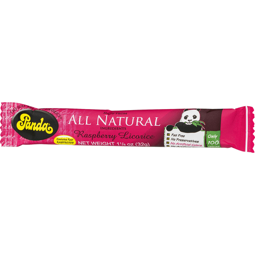 slide 3 of 9, Panda All Natural Raspberry Licorice Bar, 1.12 oz