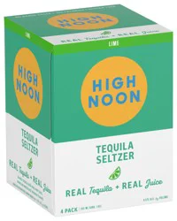 High Noon Lime Tequila Hard Seltzer 355ml Can 4pk