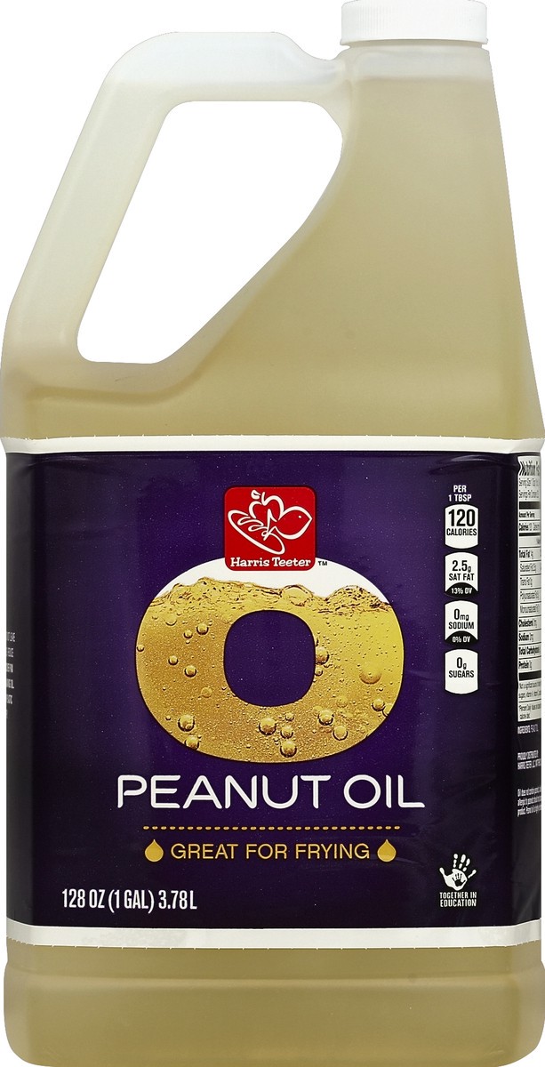 slide 2 of 2, Harris Teeter Peanut Oil, 128 oz