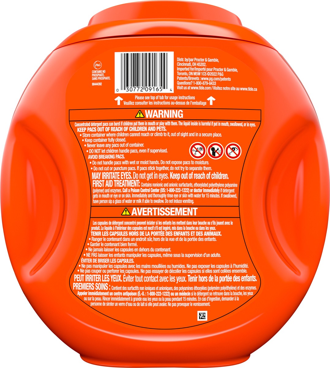 slide 8 of 8, Tide PODS laundry detergent pacs, 3-in-1 Stain Remover, Odor Fighter, Color Protector, 76 Count, HE compatible, Original Scent, 76 ct