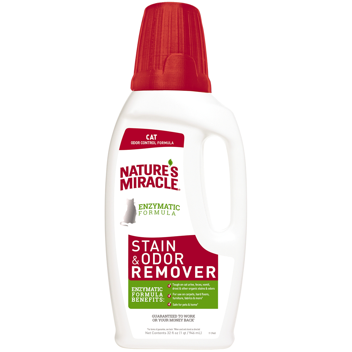 slide 1 of 1, Nature's Miracle Cat Stain & Odor Remover, 32 oz