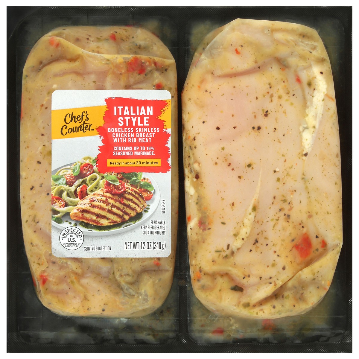 slide 2 of 4, Chefs Counter Chicken Breast Italian Style 12 Oz - 12 OZ, 12 oz