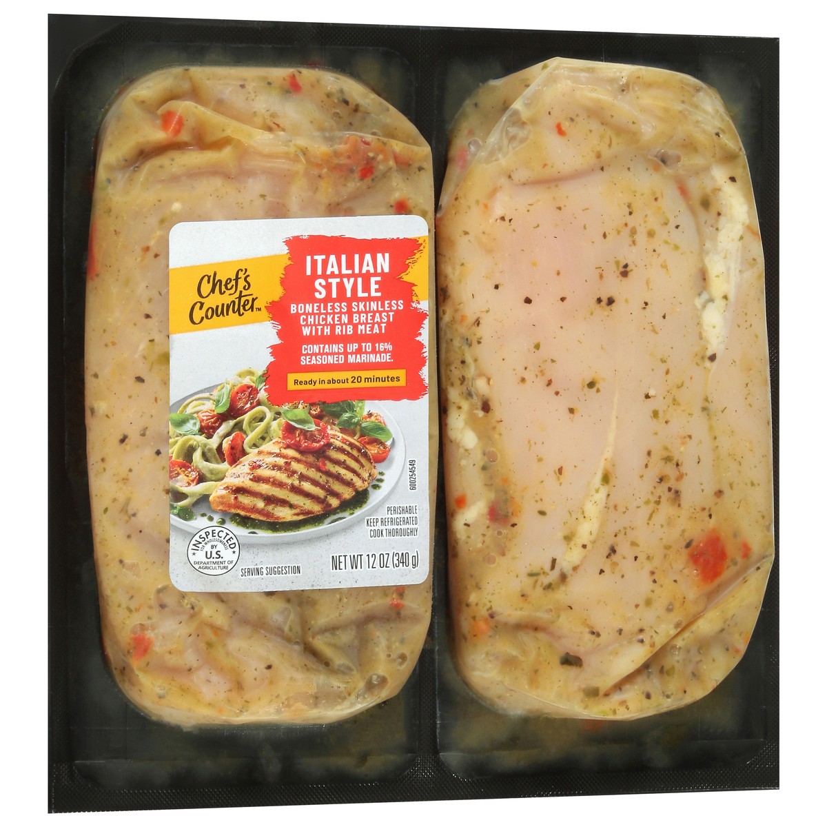 slide 3 of 4, Chefs Counter Chicken Breast Italian Style 12 Oz - 12 OZ, 12 oz