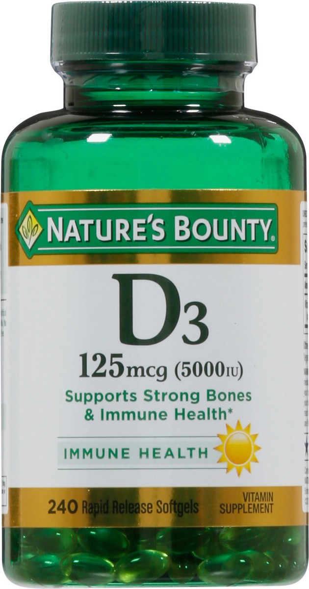 slide 12 of 13, Nature's Bounty 125 mcg Vitamin D3 240 Softgels, 240 ct