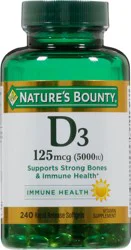 NATURE'S BOUNTY Vitamin D3 Immune Support Softgels, 125 mcg
