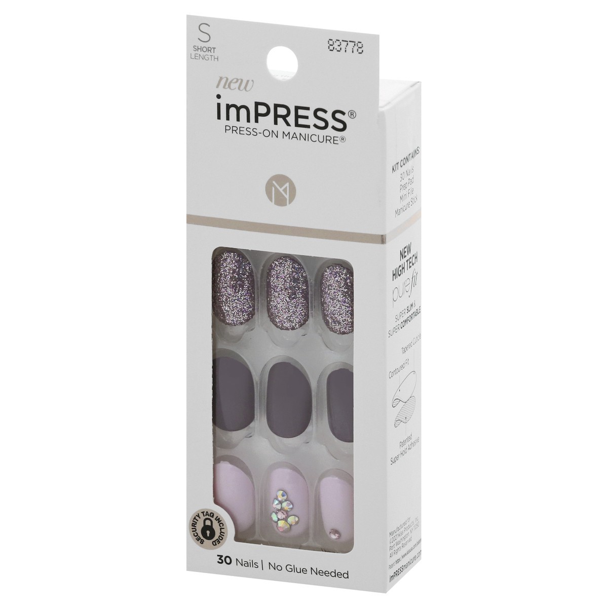 slide 4 of 9, imPRESS Press-On Manicure Short Length Reset KIM017 Nails 30 ea, 30 ct