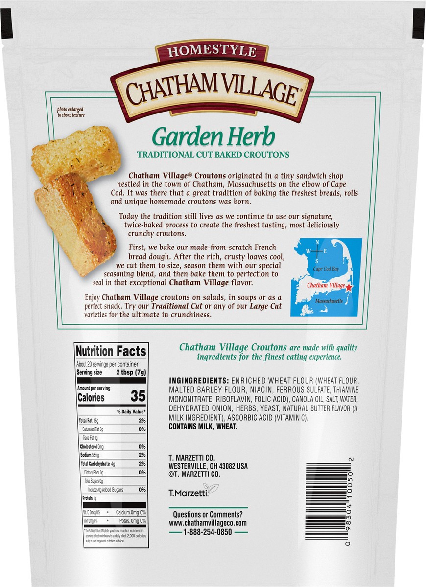 slide 5 of 9, Chatham Village Chattham Village Garden Herb Homestyle Croutons, 5 oz