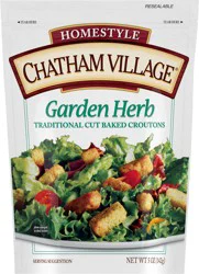 Chatham Village Traditional Cut Baked Garden Herb Croutons 5 oz
