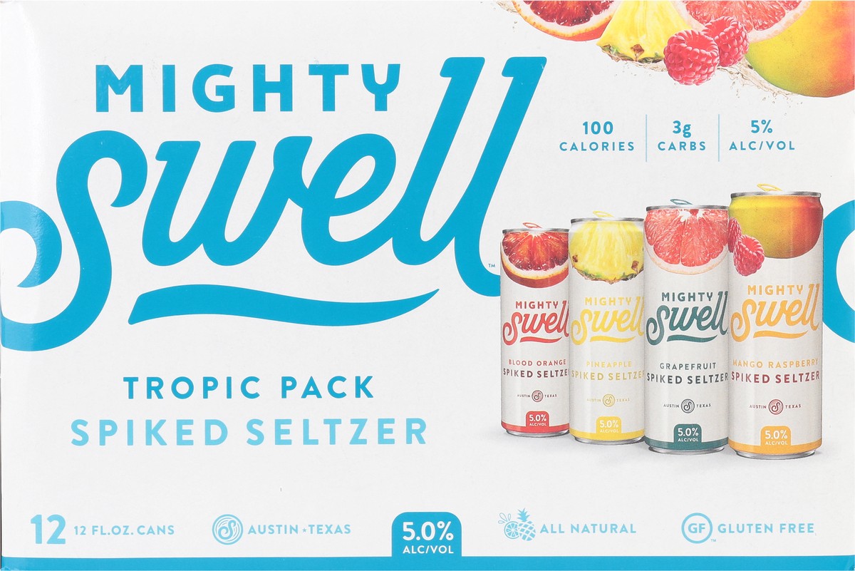 slide 6 of 9, Mighty Swell Spiked Seltzer, 144 fl oz