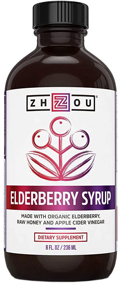 slide 1 of 1, Zhou Elderberry Syrup Organic, 8 oz