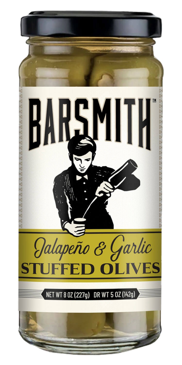 slide 1 of 1, Barsmith Garlic & Jalapeno Stuffed Olive, 5 oz