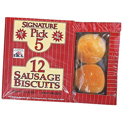 slide 1 of 1, S/E/M Signature Sausage Biscuits, 12 oz