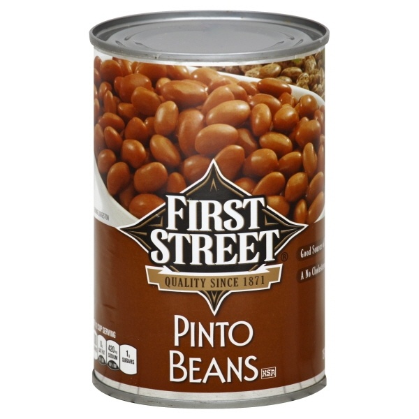 slide 1 of 1, First Street Pinto Beans, 15 oz